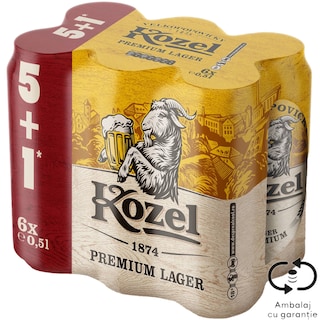 Kozel | Bere blonda Premium Lager 5+1 x 0.5L