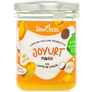 Rawckers | Joyurt iaurt din lapte de cocos cu mango 150g