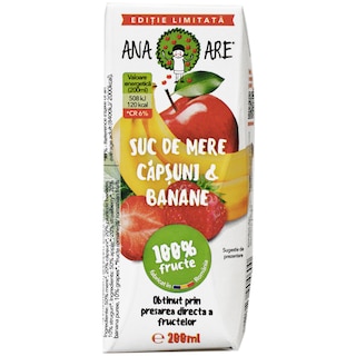 Ana Are | Suc de mere, capsuni si banane 200ml