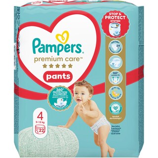 Pampers | Premium Care Pants | Scutece chilotel bebelusi Marimea 4, 9-15 kg, 22 buc