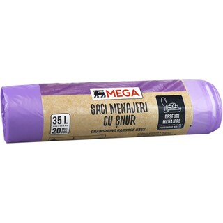 MEGA | Saci menajeri cu snur, 35L, 20 buc.