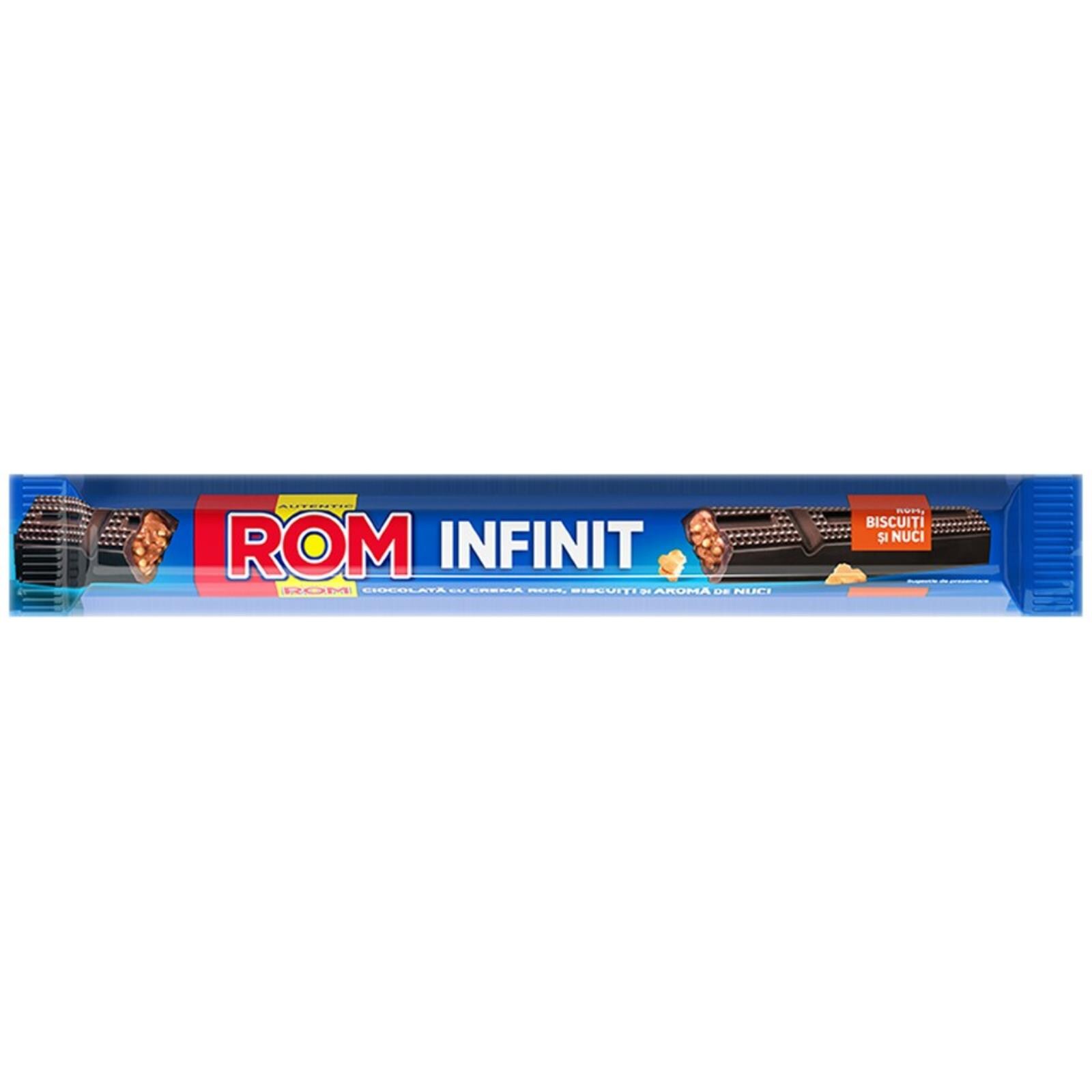 Rom | Ciocolata cu crema rom, biscuiti si aroma de nuci 37g | Mega-image