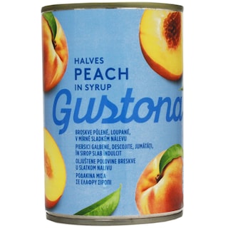 Gustona | Piersici jumatati in sirop 410g