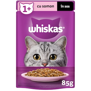 Whiskas | Hrana umeda pentru pisici cu somon in sos 85g