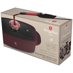 Berlinger Haus | Tava pentru friptura cu capac din sticla si buton pentru aroma