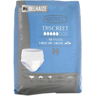 Delhaize | Scutece chilot pentru incontinenta marimea L, 10 bucati