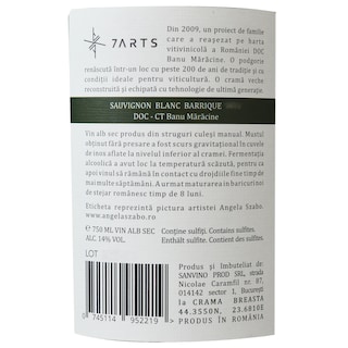 7ARTS | Vin alb Sauvignon Blanc Barrique 0.75L