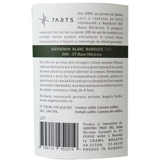 7ARTS | Vin alb Sauvignon Blanc Barrique 0.75L