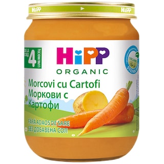 Hipp | Piure ecologic cu morcovi si cartofi, +4 luni 125g