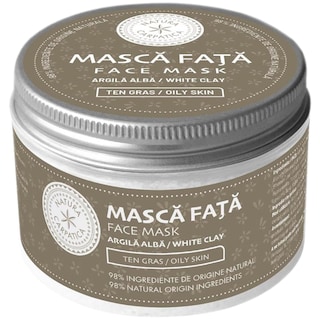 Natura Carpatica | Masca fata argila alba ten gras 150ml