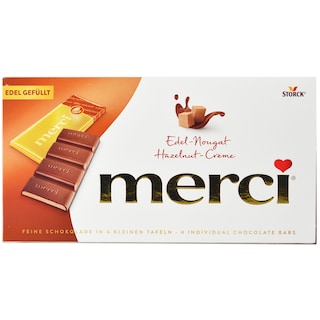 Merci | Ciocolata cu lapte si crema de alune de padure 112g