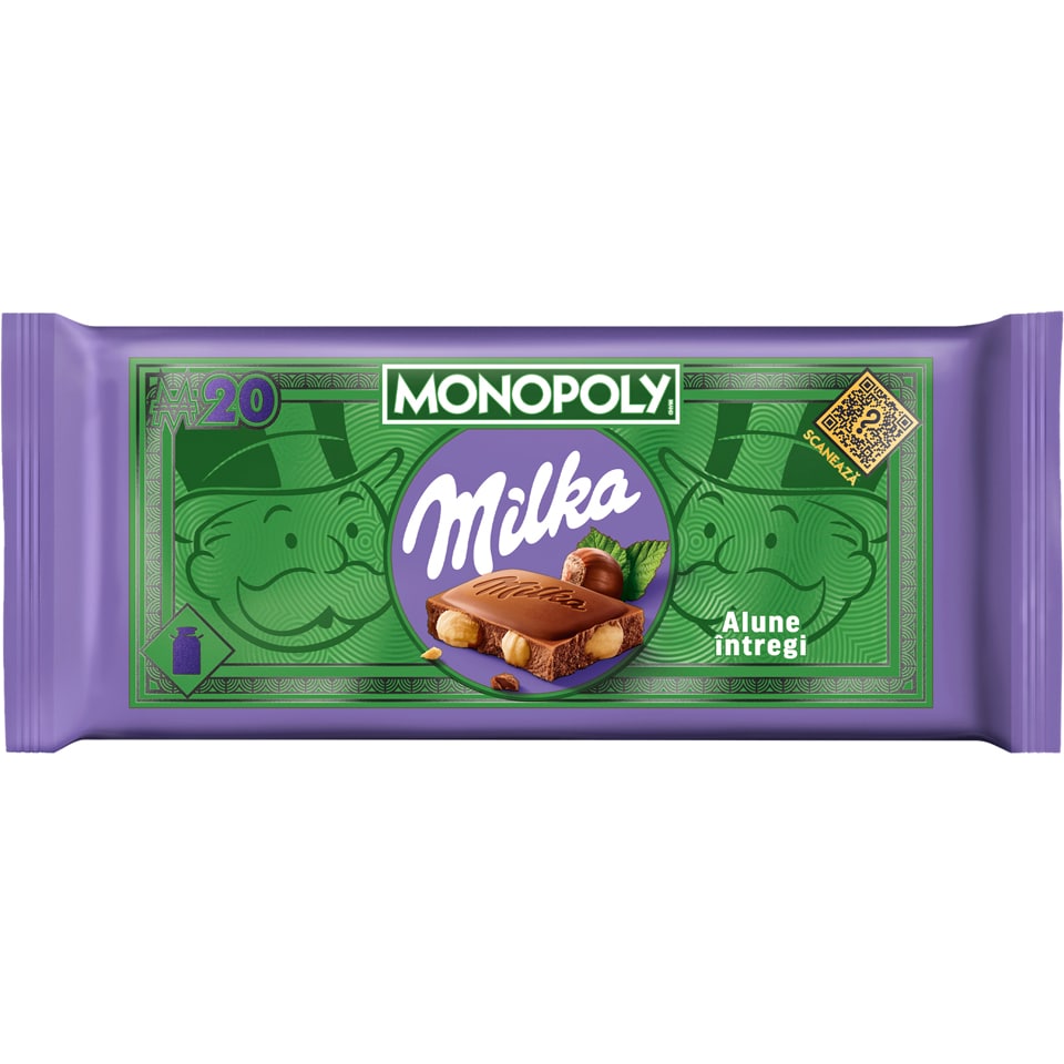 Milka | Ciocolata cu lapte si alune intregi 95g | Mega-image