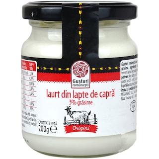 Gusturi romanesti | Iaurt din lapte de capra 3% grasime 200g