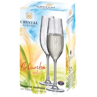 Cristal Bohemia | Pahare pentru sampanie 2x260ml