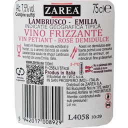 Zarea | Bella Vita | Lambrusco rose 0.75L