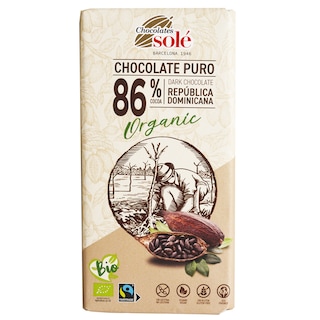 Chocolates Sole | Ciocolata neagra bio 86% cacao 100g