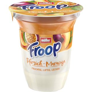 Muller | Froop | Iaurt cu piersici si maracuja 1.5% grasime 150g