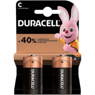 Duracell | Baterii alcaline C LR14 2 bucati