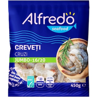 Alfredo Seafood | Creveti cruzi congelati Jumbo 16/20 450g