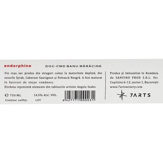 7ARTS | Vin rosu cupaj Feteasca Neagra, Cabernet Sauvinon, Syrah 0.75L