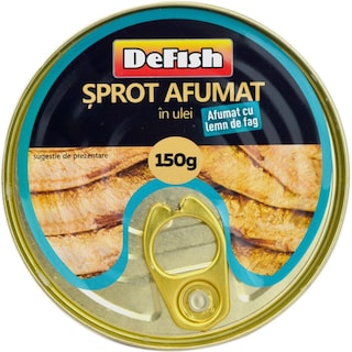 Defish | Sprot afumat in ulei 150g