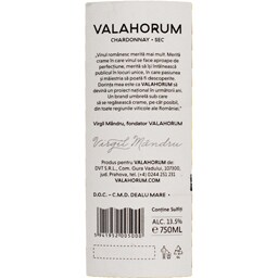 Valahorum | Vin alb Chardonnay 0.75l