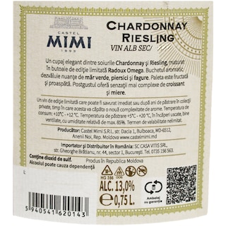 Castel Mimi | Vin alb sec Governor 0.75L