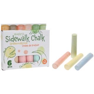 (bucata) | Creta colorata pentru asfalt, 6 bucati