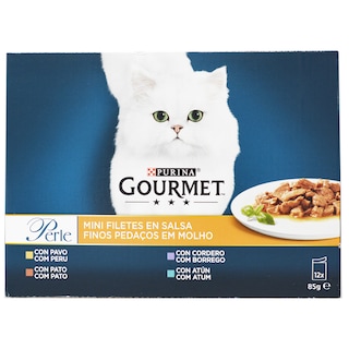 Hrana umeda pentru pisici cu ton, miel, curcan si rata in sos 12x85g