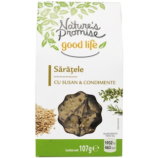 Nature's Promise | Saratele cu susan si condimente 107g