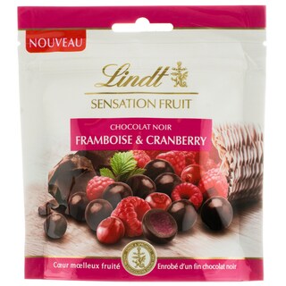 Lindt | Praline cu ciocolata, zmeura si merisoare 65g