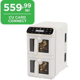 Berlinger Haus | Friteuza cu aer cald, dual basket 11L, digital, Sahara