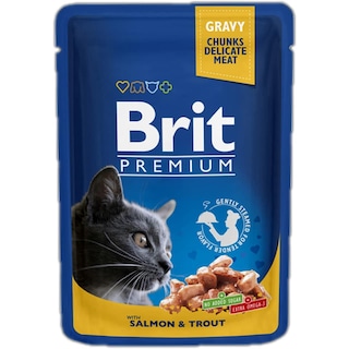 Brit Premium | Hrana umeda somon si pastrav in sos 100g
