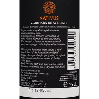 Nativus | Vin alb Zghihara de Averesti 0.75l