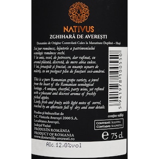 Nativus | Vin alb Zghihara de Averesti 0.75l