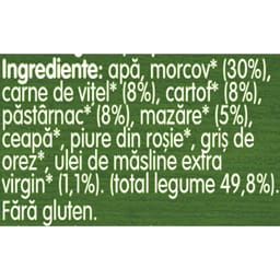 Gerber | Piure bio legume cu vitel si cartofi 190g