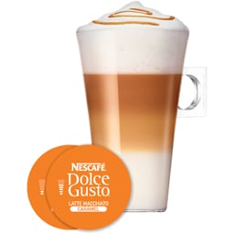 Nescafe | Dolce Gusto | Cafea Latte Macchiato Caramel, 8 bauturi, 16 capsule