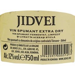 Jidvei | Vin spumant extra dry 0.75L