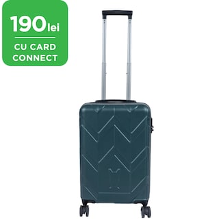 French Bull | Geanta de voiaj cu roti, 57x37x23cm, petrol