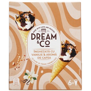 Dream&Co | Inghetata cu vanilie si aroma de cafea 6x120ml