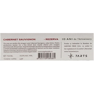 7ARTS | Vin rosu Cabernet Sauvignon 0.75L