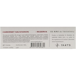7ARTS | Vin rosu Cabernet Sauvignon 0.75L