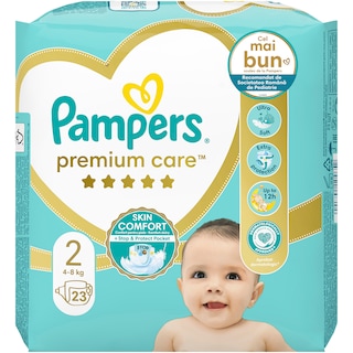 Pampers | Premium Care | Scutece bebelusi Marimea 2, 4-8 kg, 23 buc