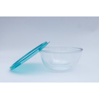Neoflam | Bol pentru salata din sticla borosilicata, cu capac din plastic, 2.7L