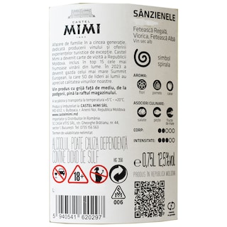 Castel Mimi | Sanzienele | Vin alb sec 0.75L