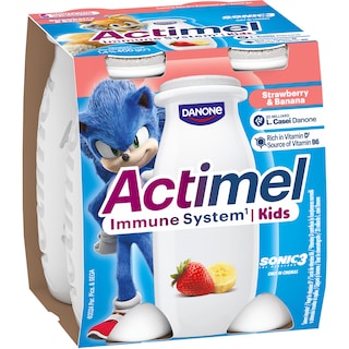 Actimel | Iaurt de baut cu capsuni si banane 4x100g