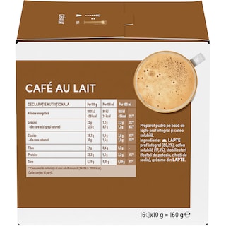 Nescafe | Dolce Gusto | Cafea Cafe au lait, 16 capsule