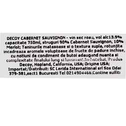 Decoy | Vin rosu sec Cabernet Sauvignon 0.75L
