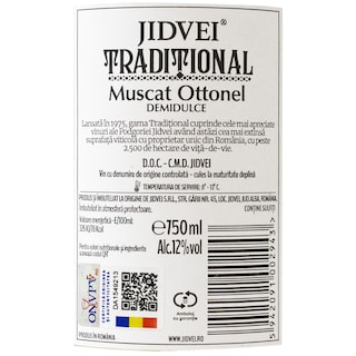 Jidvei | Traditional | Vin alb demidulce Muscat Ottonel 0.75L