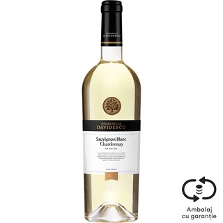 Domeniile Davidescu | Vin alb sec Sauvignon Blanc Chardonnay 0.75L